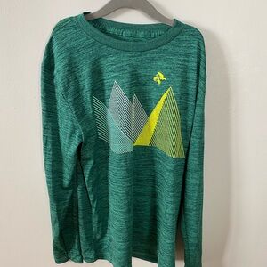 Green Long Sleeve Graphic Tee